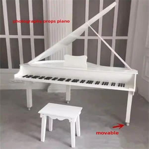 Wholesale Children Photo Studio Decoration Cute Wooden Simulation Piano Baby Photo Shooting Props