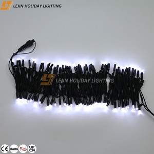 Outdoor Christmas Holiday Lighting Decoration White With Flashing Led String Lights