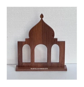 Lifestyle Decor: Ramadan Wood Handcrafted Mosque Article for Eid Mubarak