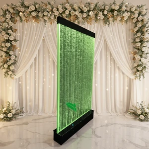 Factory Price Custom Wedding Decor LED Water Bubble Wall Fountain Wedding Background