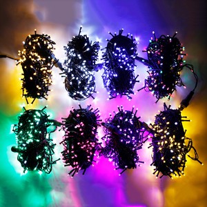 Waterproof IP65 LED Christmas Lights 20m 200LED Holiday Fairy String Lights Outdoor Decorations