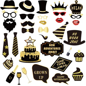 Retirement Theme Party Photo Props Retirement Handheld Party Decoration Atmosphere Props