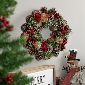 Natural Pine Christmas Wreath Front Door Window Hanging Pine Cone Artificial Wreath Xmas Navidad Christmas Decor Decoracion 2025