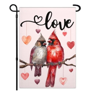 Hot Sale Valentine's Day Garden Flag 12x18 Double Sided Romantic Garden Flag for Porch Yard Seasonal Celebration Banner