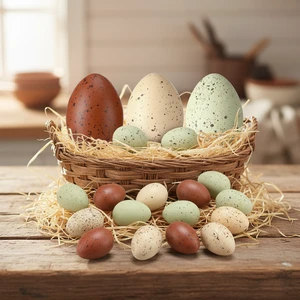 Plastic Easter Eggs Decorations Party Ornaments Simulation Eggs Festival Decor