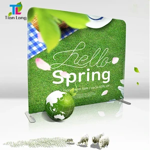 Portable Fast-Fabric Tension Backdrop Banner Advertising for Weddings Trade Shows Foldable Aluminum Dye Sublimation Portable