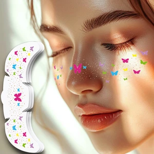 Enchanted Freckles Face Tattoo Stickers - Waterproof Glitter Temporary Makeup for Christmas Parties