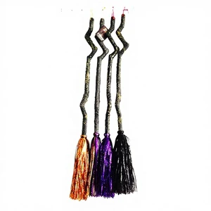 Witch Magic Broom Halloween Decoration Beweglich for Children Toy Kids Decoration Party Supplies Wholesale