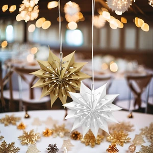 Factory Direct Wholesale Eco-Friendly Art Paper Christmas Star Decorations For Festive Holiday Decor
