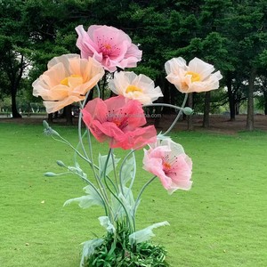 Wedding Stage Large Huge Outdoor Indoor Giant Flower Standing Set For Events Wedding Party Stage Decoration