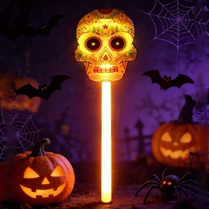 Wholesale Helloween Stick Toy Room Yellow Cheering Chemical Skull Shapes Colorful Glow Sticks