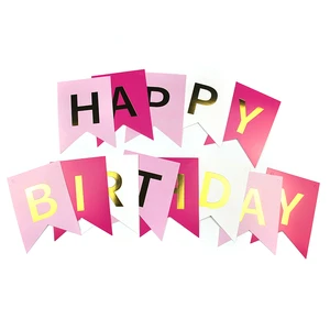 Happy Birthday Hanging Paper Banner Flag Theme Fiesta Party Decorations for Events Party Supplies