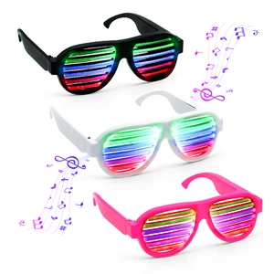 Neon Decor APP Control LED Color-Changing Sunglasses Bulk Party Glasses for Birthday Graduation Thanksgiving Ramadan Festivals