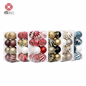 24pcs/3/4/6/8cm Plastic Homemade Christmas Balls Christmas Decorations Christmas Ball & Tree Ornaments Bolas De Navidad