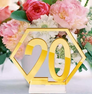 Manufacturers Wholesale Wedding Seat Card Desktop Decoration 1-20 Acrylic Arch Ornaments and Placement Cards