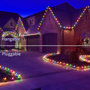 Cloud WiFi Control C9 LED Christmas Lights Bulbs RGBW DC12V 24V UCS2904 IP68 Ground-fixed Pile Outdoor Christmas Lights C9