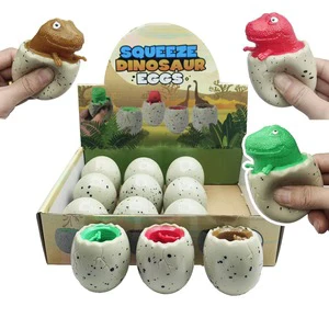 Promotional Squeeze Dinosaur Pop-up Egg Anti-Stress TPR Pinch Animal Prank Novelty Toy Party Supplies Souvenir Durable Non-Toxic