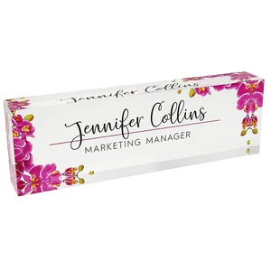 Lucite Printed Professional Desk Signs Acrylic Office Name Plates Front Door Table Name Plaque