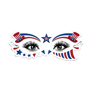 250th Independence Day Makeup Face Stickers Tattoo Stickers USA Party Waterproof Tattoo Stickers