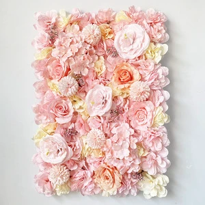 Three-Dimensional Silk Flower Wall Background Decoration for Wedding Stage Layout Rose Window Design Outdoor Use-Candy Flower