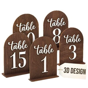 Cross-Border for Wooden Wedding Table Number Signs Table Decorations Extra-Large Signage Party Archway Modern Minimalist Made