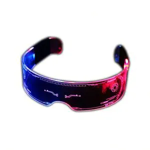 LED Glasses DJ Party Rave Performance EL Changeable Colors 2x CR2032 Battery >10000 Hours Festivals Promotional Party