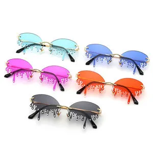 Colors Fashion Sunglasses 2024 Party Rhinestone Sun Glasses