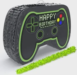Custom Video Game Controller Pinatas Bundle With Blindfold and Bat for Boys Kids Birthday Party Decoration Set