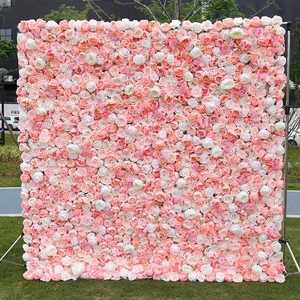2026 Wholesale Pink Flower Wall for Wedding