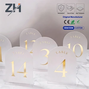 Frosted Arch Table Numbers for Wedding Reception Table Decor