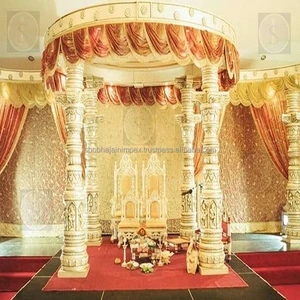 Ajanta Indian Theme Durable Wedding Mandap Set Fiber Reinforced Plastic Party Props Including Chairs Panels Decorate Your Custom