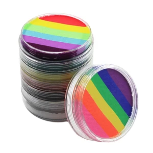 30g Water Activated Face Paint Multi-layer Face And Body Painting Rainbow Split Cake Body Art Face Painting For Party