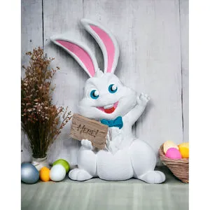 Here Bunny Sign for Easter Holiday Supplies