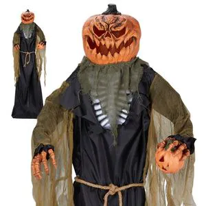 7Ft Standing Pumpkin Halloween Light Decoration LED Outdoor Decorative 2700K Warm White IP65 Waterproof