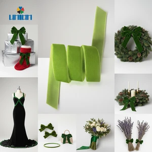 Factory Direct Sale Custom 50mm Wide Christmas Velvet Ribbon, Double Face Plush Velvet Ribbon Roll for Gift Wrapping, Decoration