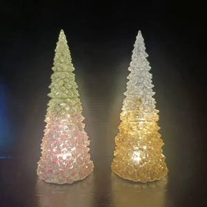 Led Color Changing Artificial Christmas Tree Desk Stands Christmas Decoration