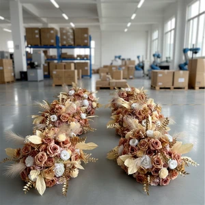 FL-164 Event Autumn Colors Flower Ball Arrangement Brown Floral Flower Ball Table Centerpieces for Wedding Party Event