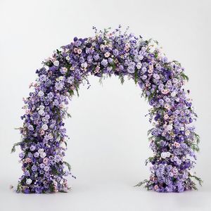 Luxury Lilac Flower Wall, Romantic Artificial Floral Backdrop for Photo Booth Ceremony Silk Flower Backdrop Wedding Stage Decor