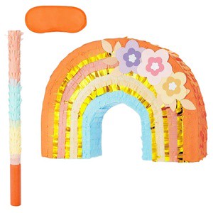 Rainbow Pinata Children's Birthday Party Supplies Stuffed Toys Smashed Sugar Props Pull String Percussion Pinata
