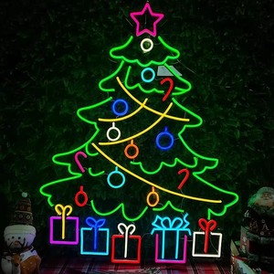 Custom Neon Merry Christmas Led Sign Neon With Acrylic Panels Wall Decor Nightlight For Parties Bedroom Christmas Neon