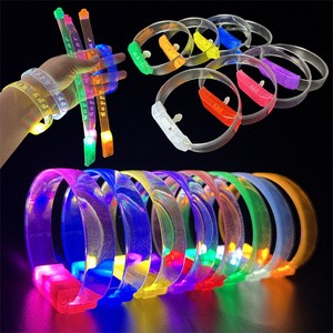Top Sale LED Glow Bracelets Glow in the Dark Party Supplies Light up Bracelets for Christmas Concerts Festivals Game Prizes