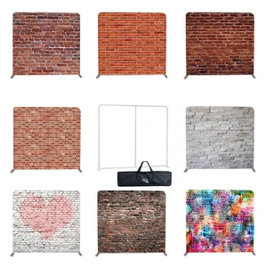 Portable Pillow Cover Backdrop Birthday Party Photo Booth Backdrop Trade Show Display Stand Straight Tension Fabric Display