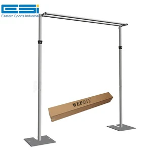 ESI Aluminum Backdrop Stand with Adjustable Pipe Poles for Wedding Decoration