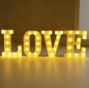 LED 3D Marquee Letter Lights Sign With House Direction For Party Wedding Birthday Decorations & Outdoor Use