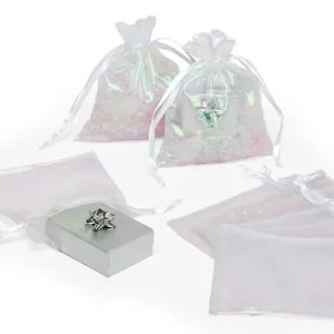 Iridescent Fabric Gift Bags Elegant and Unique New Year's Eve Party Favors