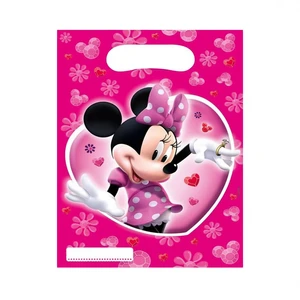 Party Love Minnie Mouse Birthday Party Favor Bags Plastic 23 X 16.5Cm 6 Pcs 4 Color Printed Ages 2-4 Years Gift Packaging