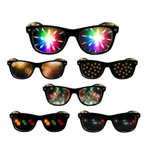 Wholesale Funny 3D Sunglasses Love and Star Special Effects Party Glasses Firework Diffraction Glasses