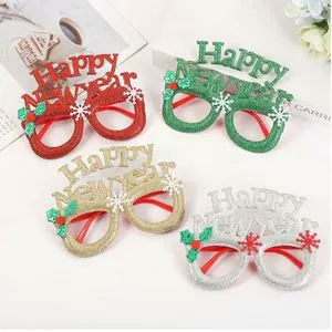 Happy New Year Paper Eyeglasses 2022 Eyeglass Fancy New Year Party Glasses 2022 New Year's Eve Party Supplies
