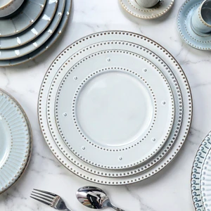 ST Europe Luxury Plates Ceramic Dinnerware Set Serving Dishes Porcelain Tableware Set Hotel Home Catering Wedding Decor OEM/ODM