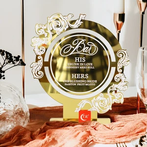 Wedding Supplies Elegant DIY 3D Flower Shaped Wine Plate Wedding Sign Seat Plate Ornaments Table Number Plate